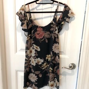 Navy and Floral Dress